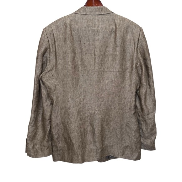 DOLCE & GABBANA Oatmeal Brown Heather Linen Notch Lapel Sport Coat Size 46 - Picture 11 of 16